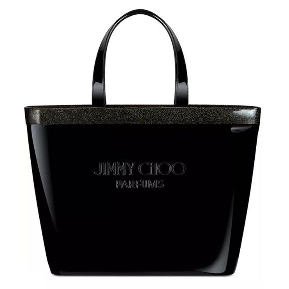 Jimmy Choo Handbags - JIMMY CHOO Black Vinyl Tote Sparkly Edge